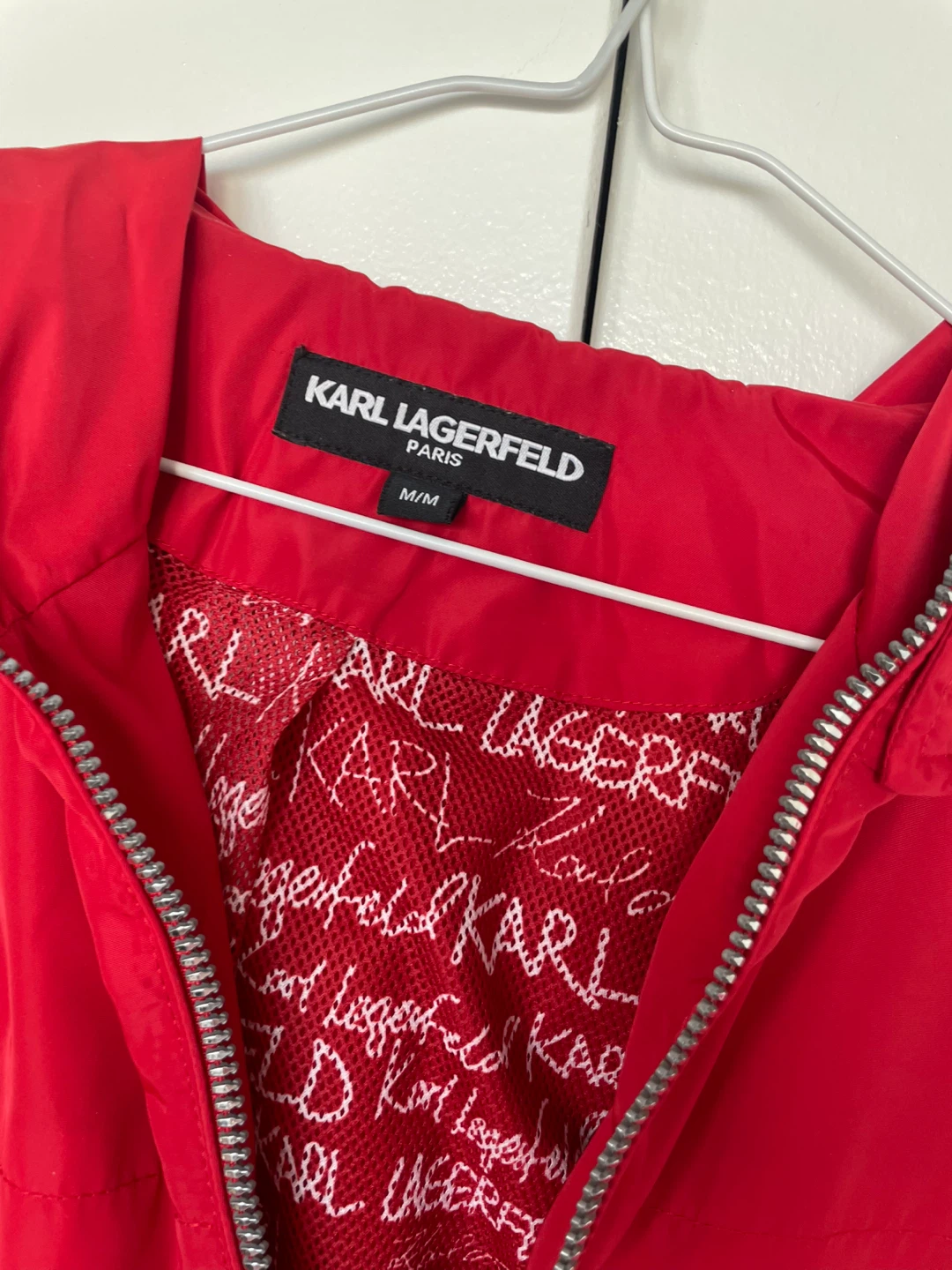 Karl Lagerfeld Red Hooded Jacket - Size M - photo 3