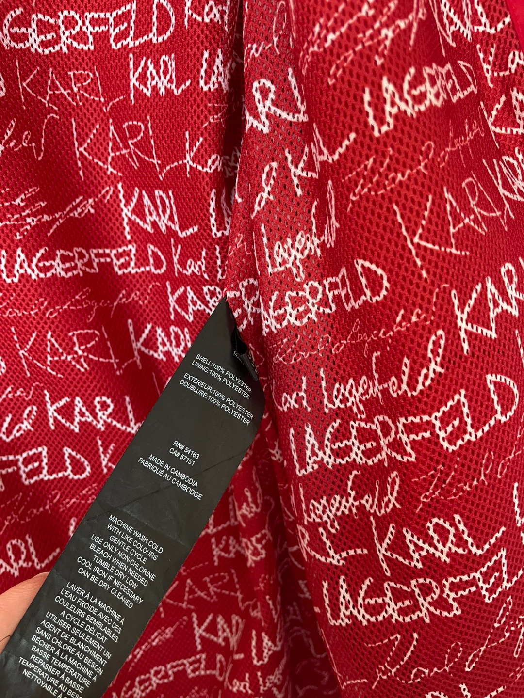 Karl Lagerfeld Red Hooded Jacket - Size M - photo 4