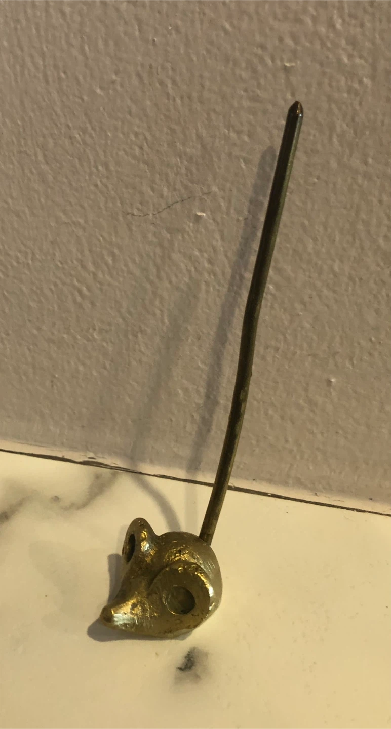 Vintage Brass Mouse - photo 2