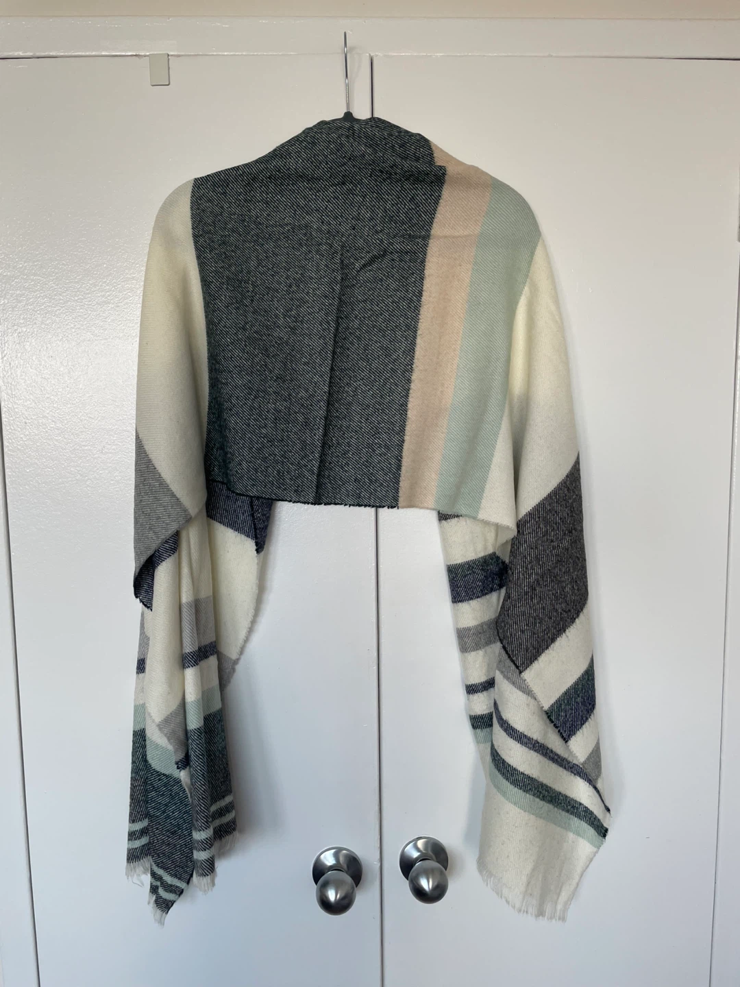 Striped Blanket Scarf - Neutral Colours - photo 4