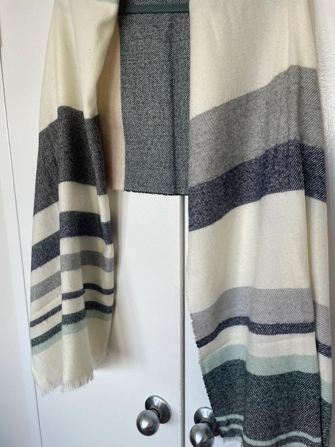Striped Blanket Scarf - Neutral Colours - photo 2