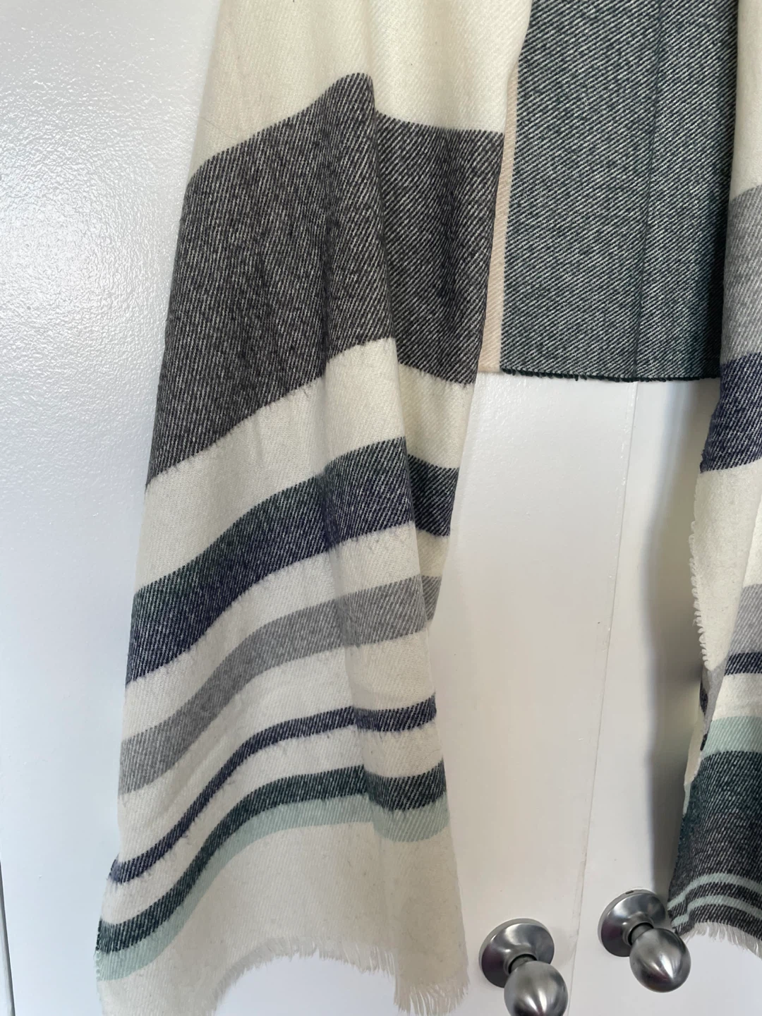 Striped Blanket Scarf - Neutral Colours - photo 3