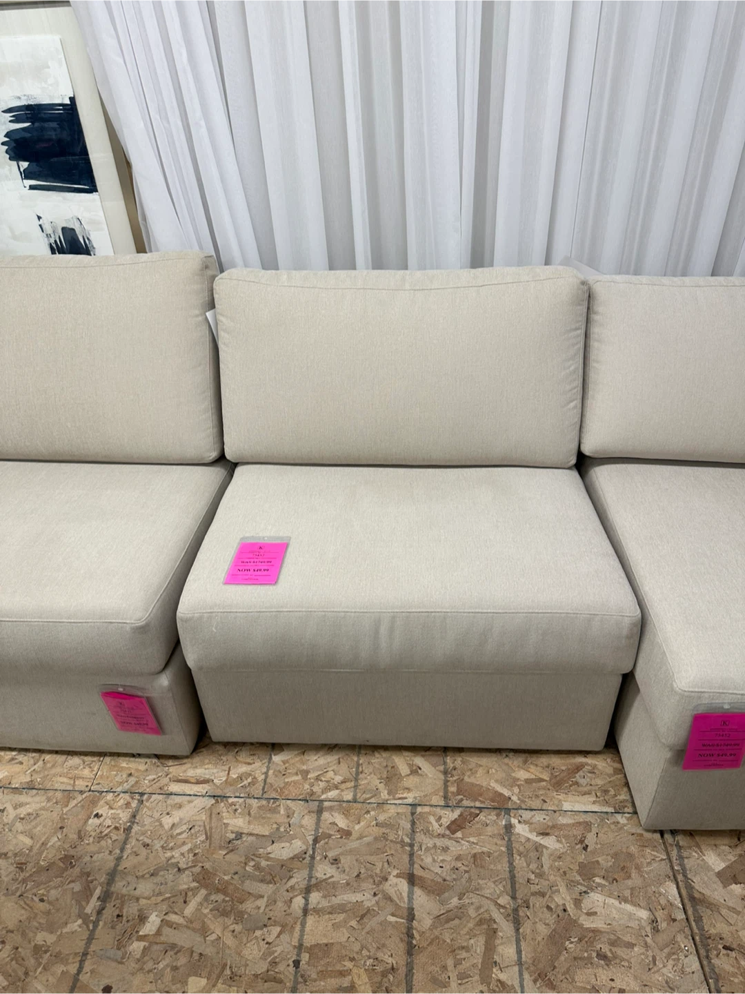 Modular Sectional Sofa - Beige - photo 4