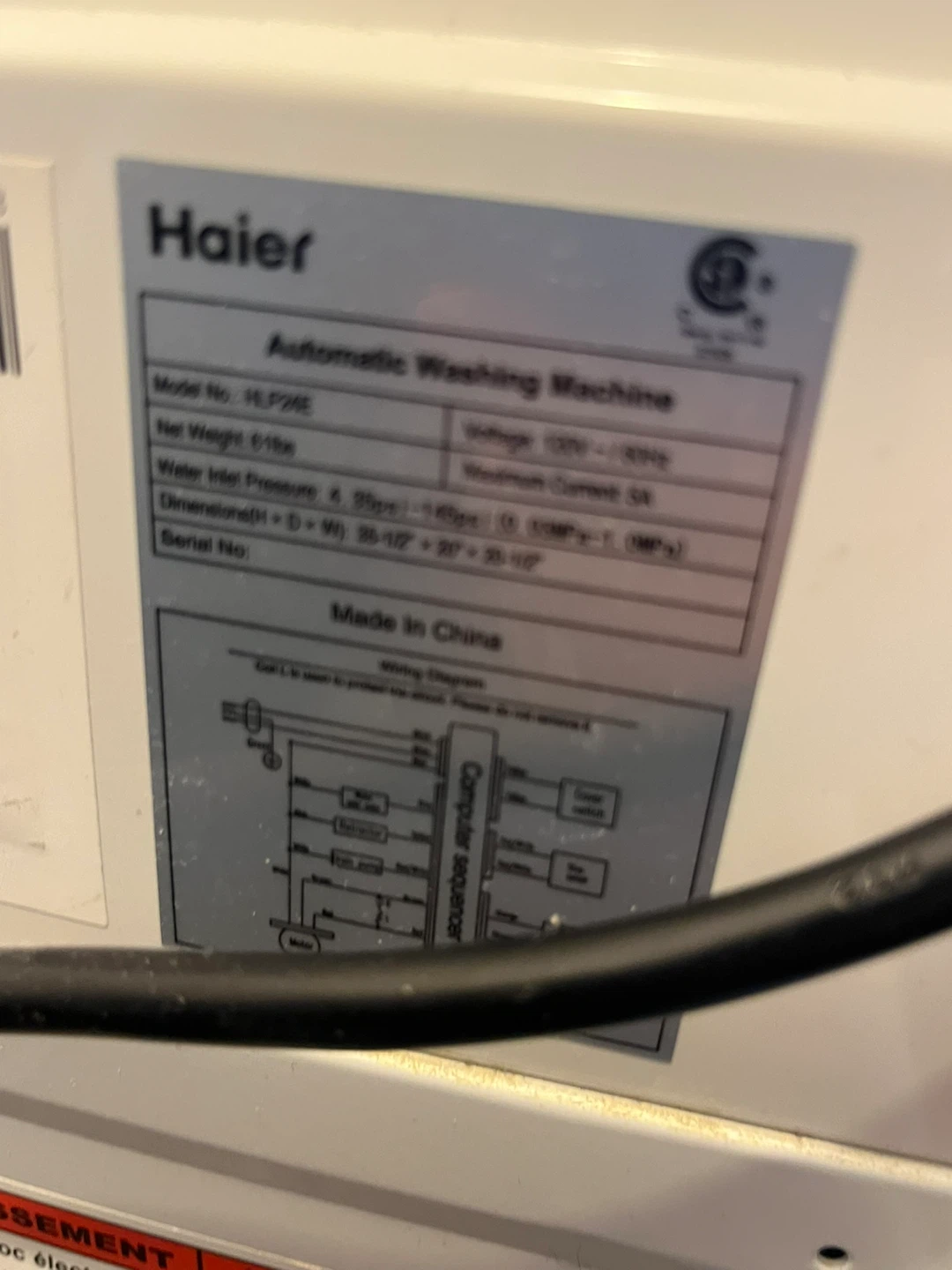 Haier HLP24E Automatic Washing Machine - photo 2