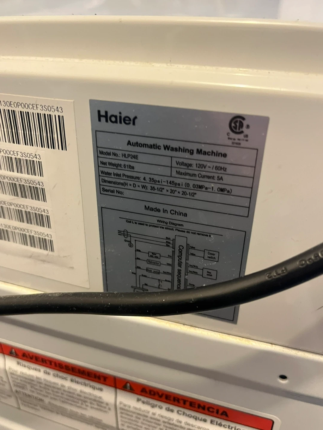 Haier HLP24E Automatic Washing Machine - photo 3