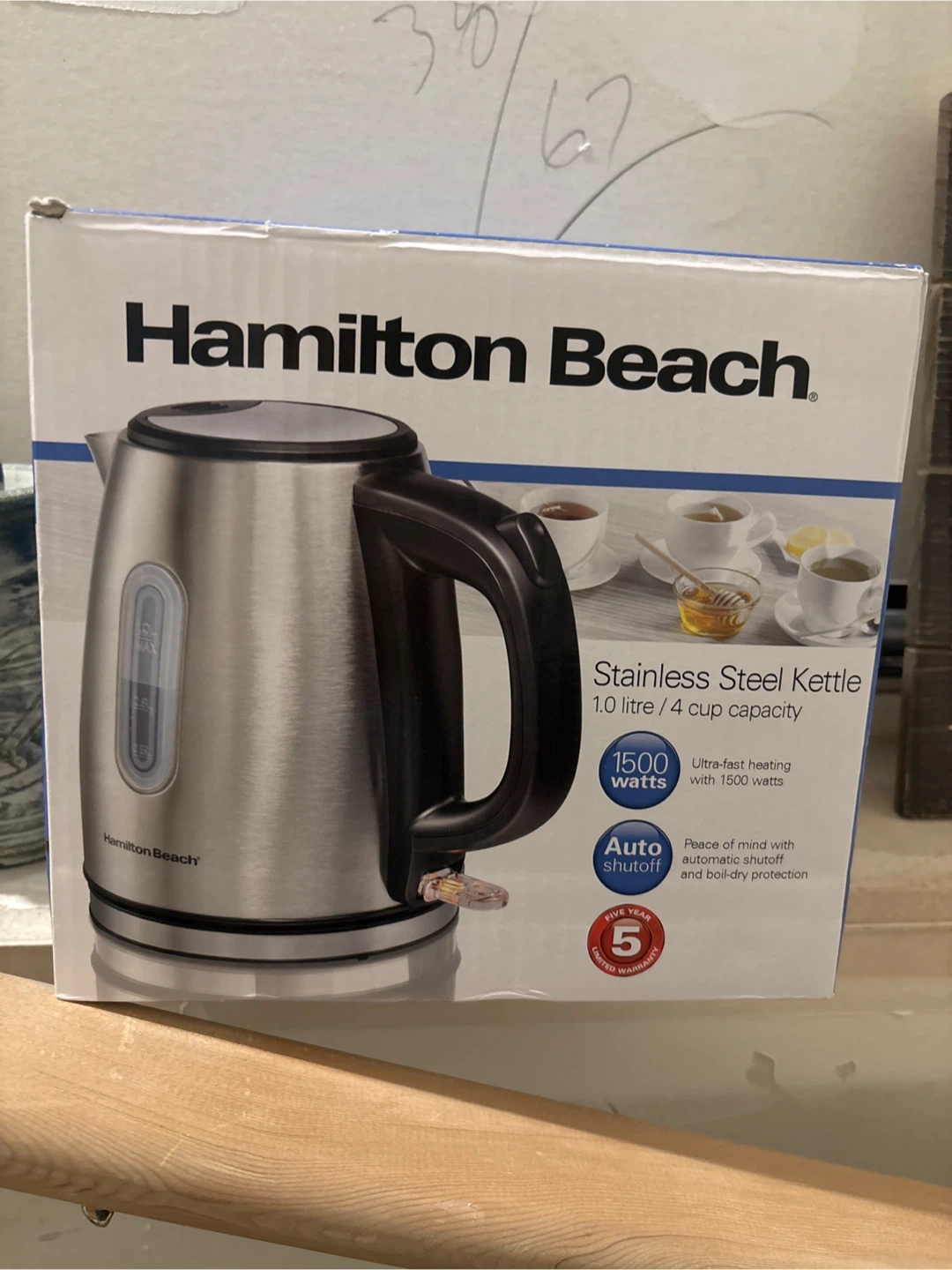 Hamilton Beach Stainless Steel Kettle - 1.0 Litre