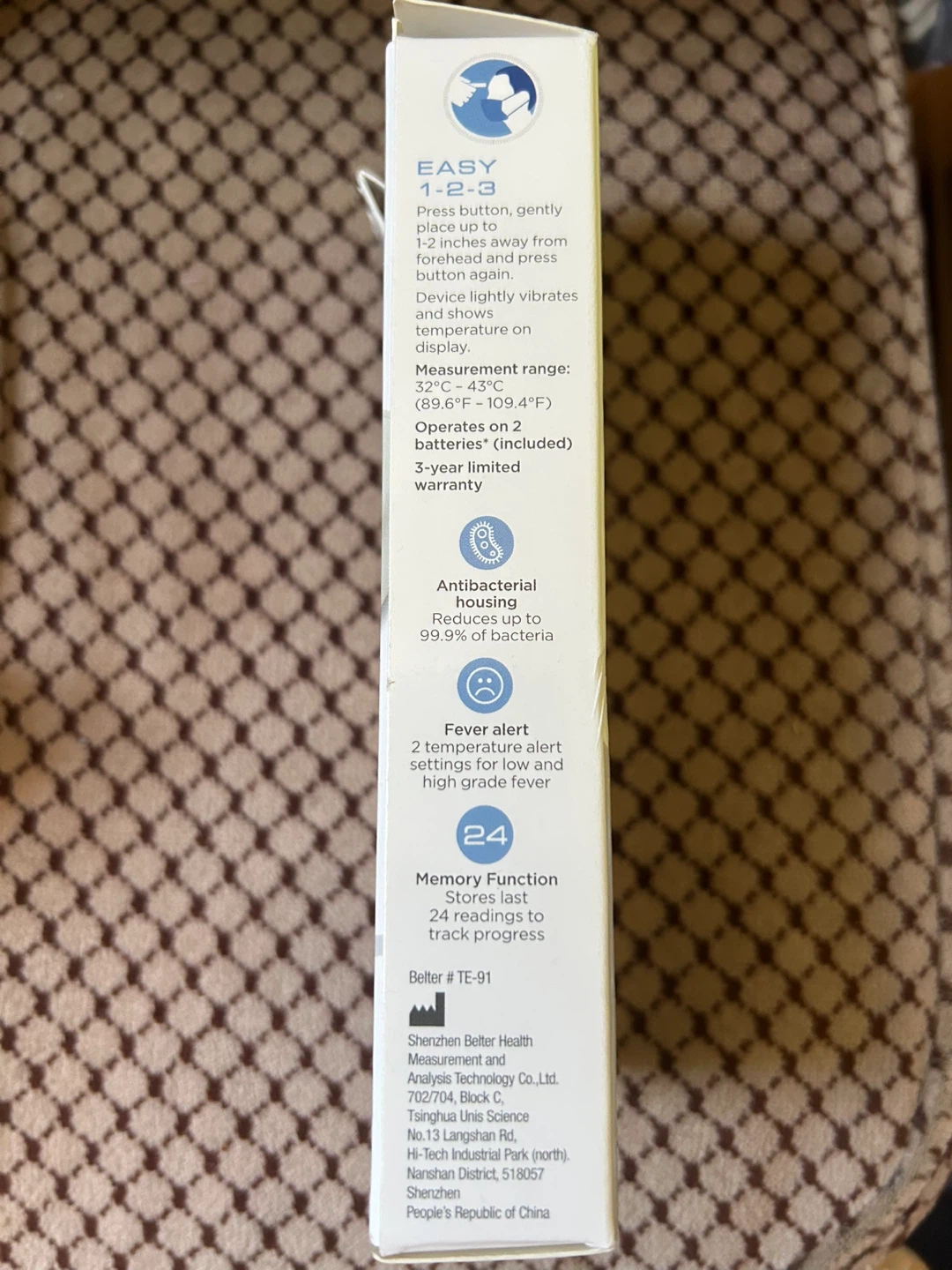 New ConairCare Forehead Infrared Thermometer TE-91 - photo 5