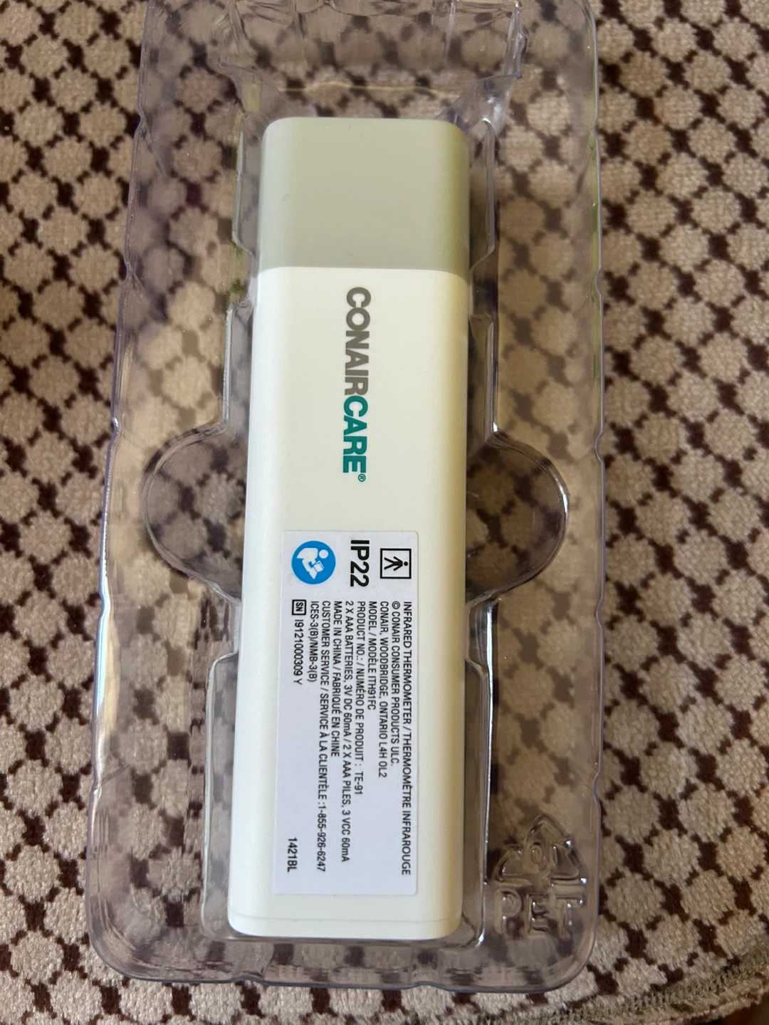 New ConairCare Forehead Infrared Thermometer TE-91 - photo 4