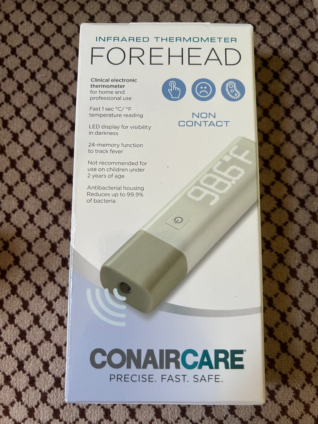 New ConairCare Forehead Infrared Thermometer TE-91