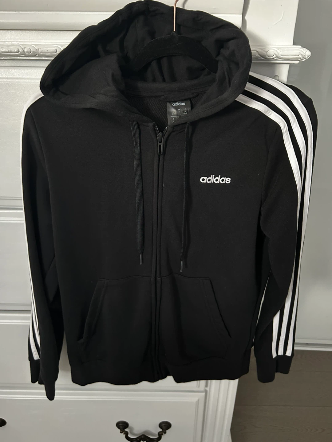 Adidas Black Hoodie - Size Medium