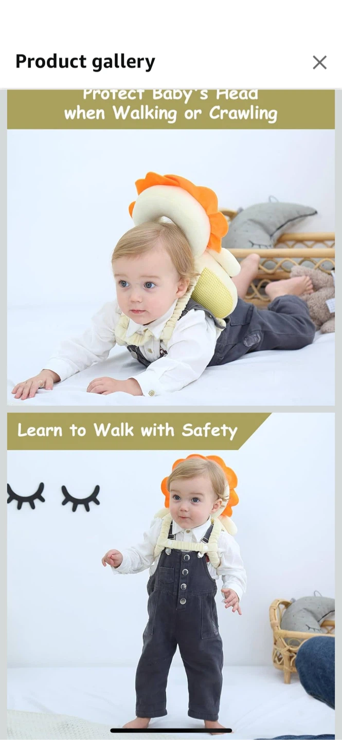 Baby Head Protector Backpack + Knee Pads - photo 4