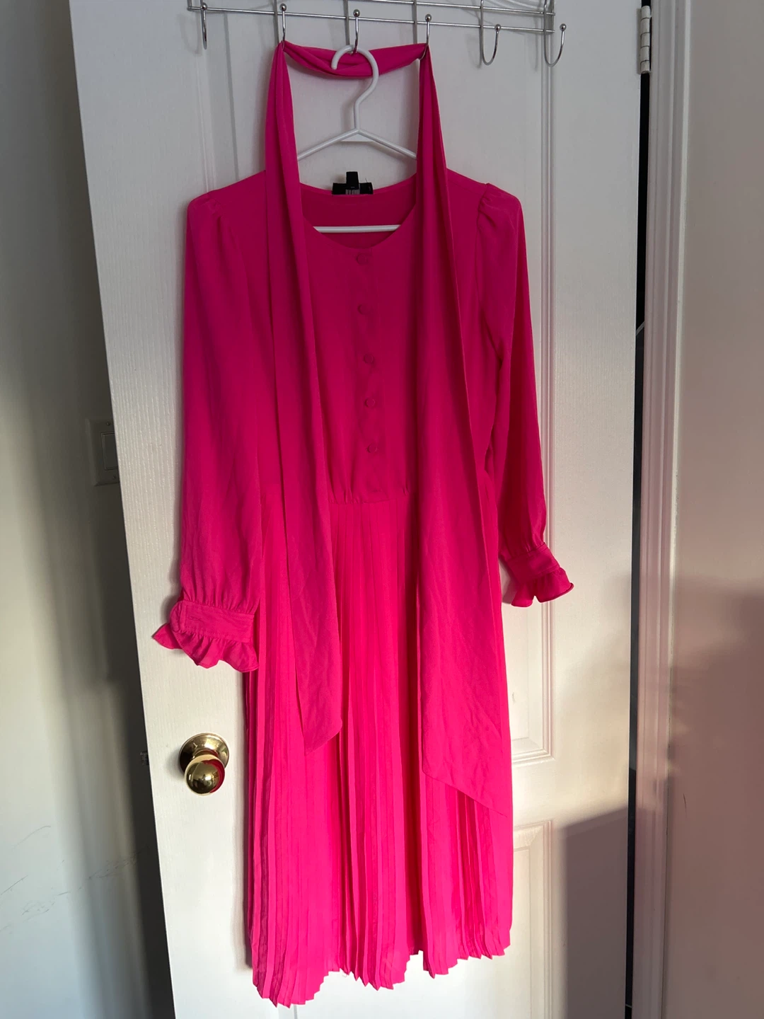 Pink Pleated Dress