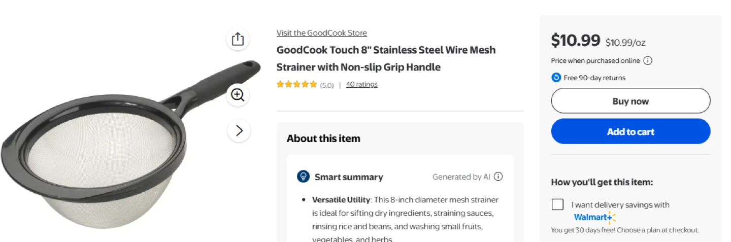 GoodCook Touch 8" Mesh Strainer
