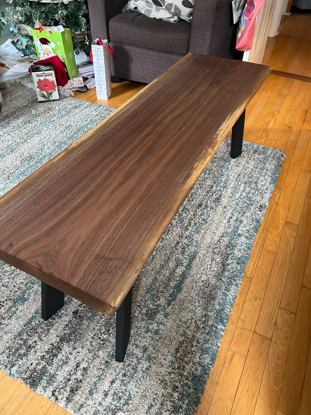 Live Edge Black Walnut Coffee Table - photo 3