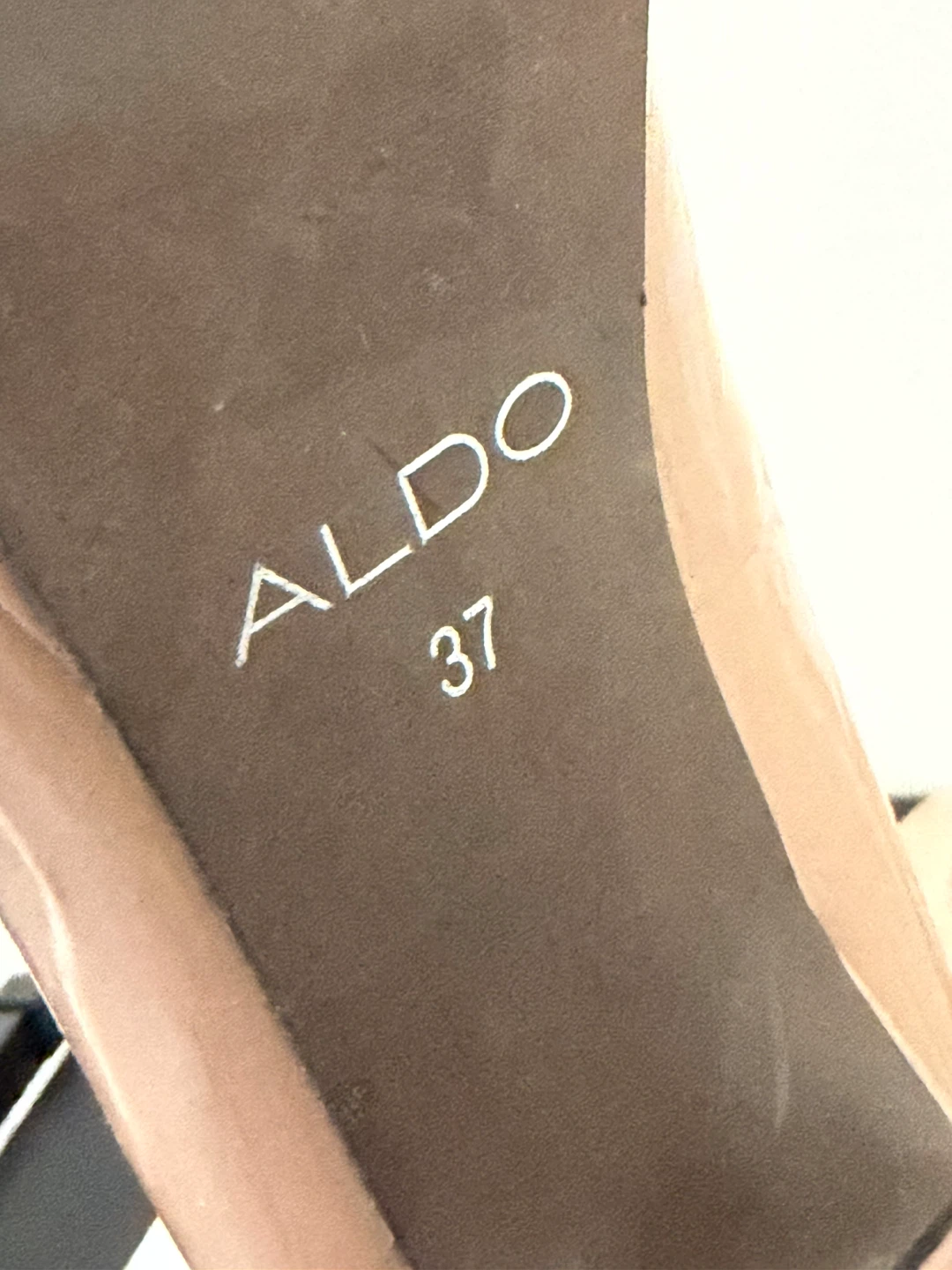 Aldo Beige Peep Toe Pumps Heels, Size 37 or 7 - photo 4