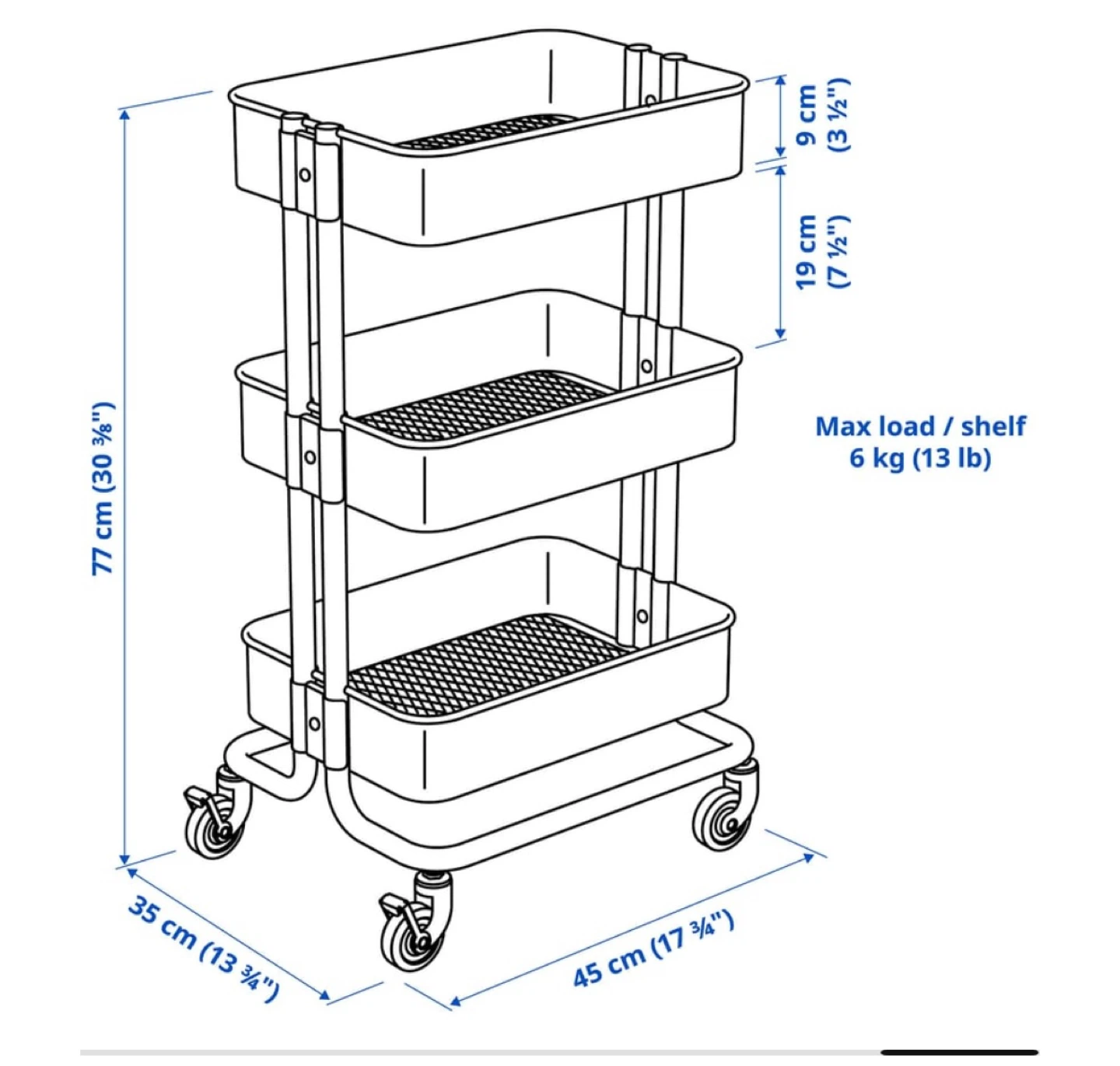 IKEA RASKOG White Utility Cart - photo 4