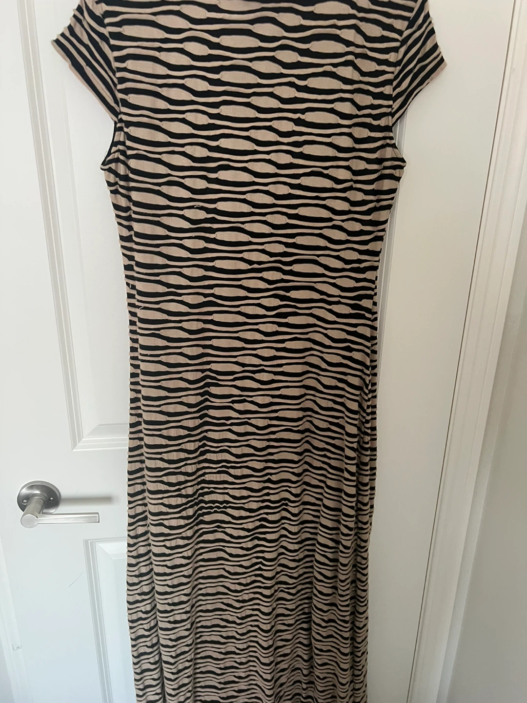 Tan & Black Maxi Dress