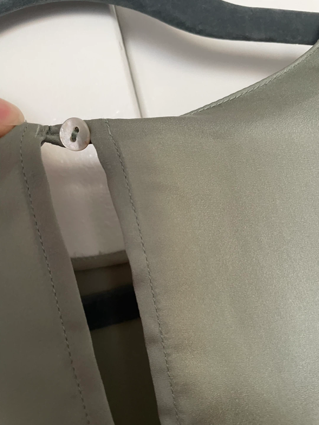 Zara Basic Olive Green Ruffle Sleeve Top - photo 3