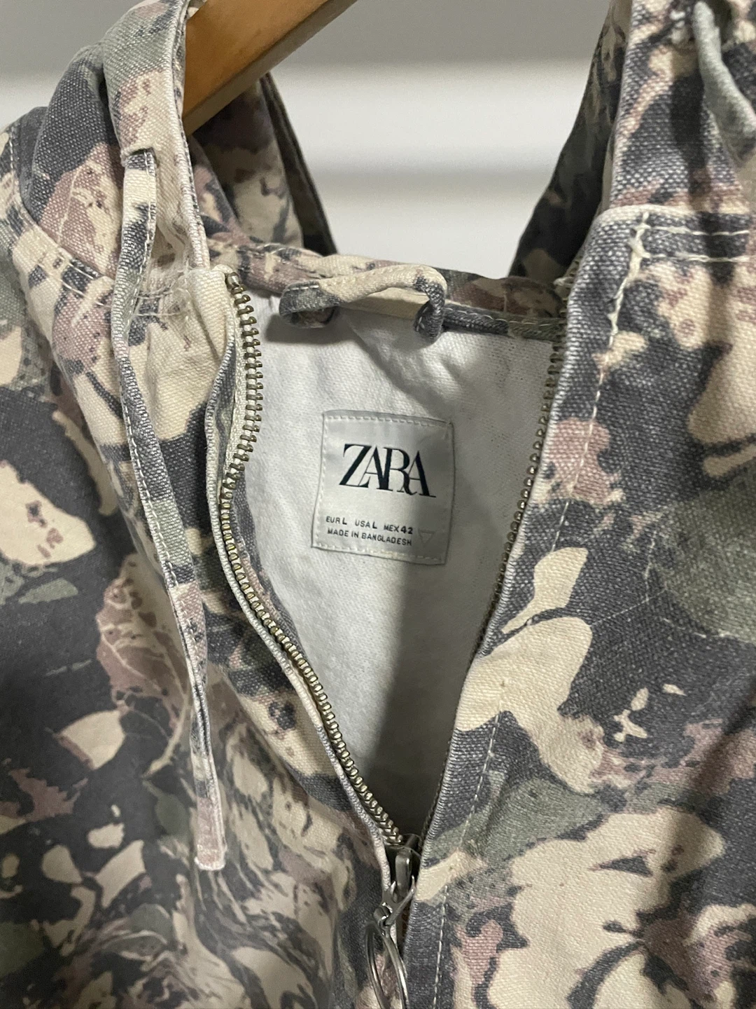 Zara Camo Print Jacket Size L - photo 2