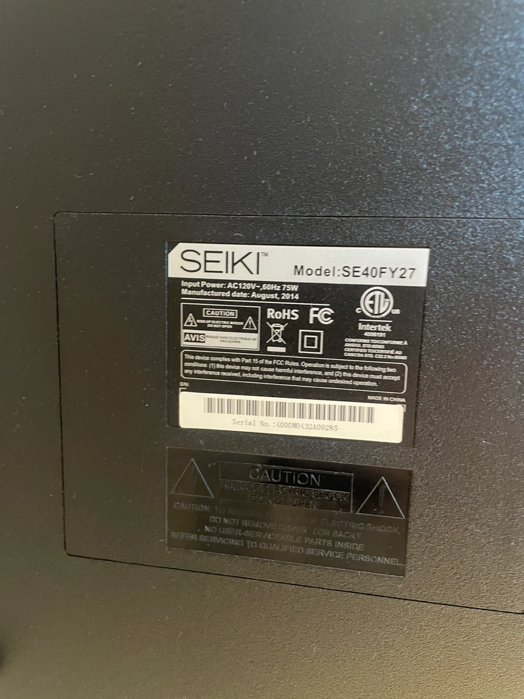 40" TV for Sale - Model SE40FY27 - photo 4