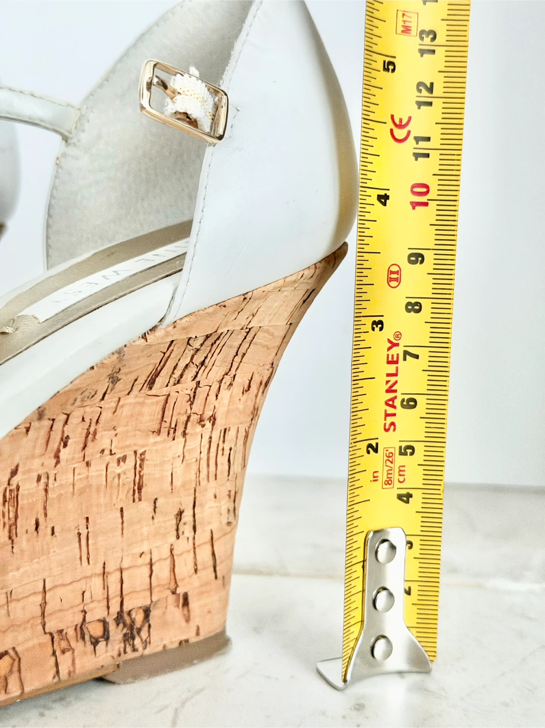 Nine West White Leather Wedge Heels - Size 6.5 - photo 3