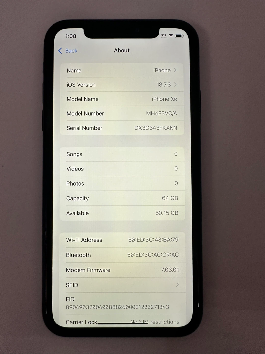 Apple iPhone XR 64GB Black Unlocked Dual Sim 81% Battery - photo 4