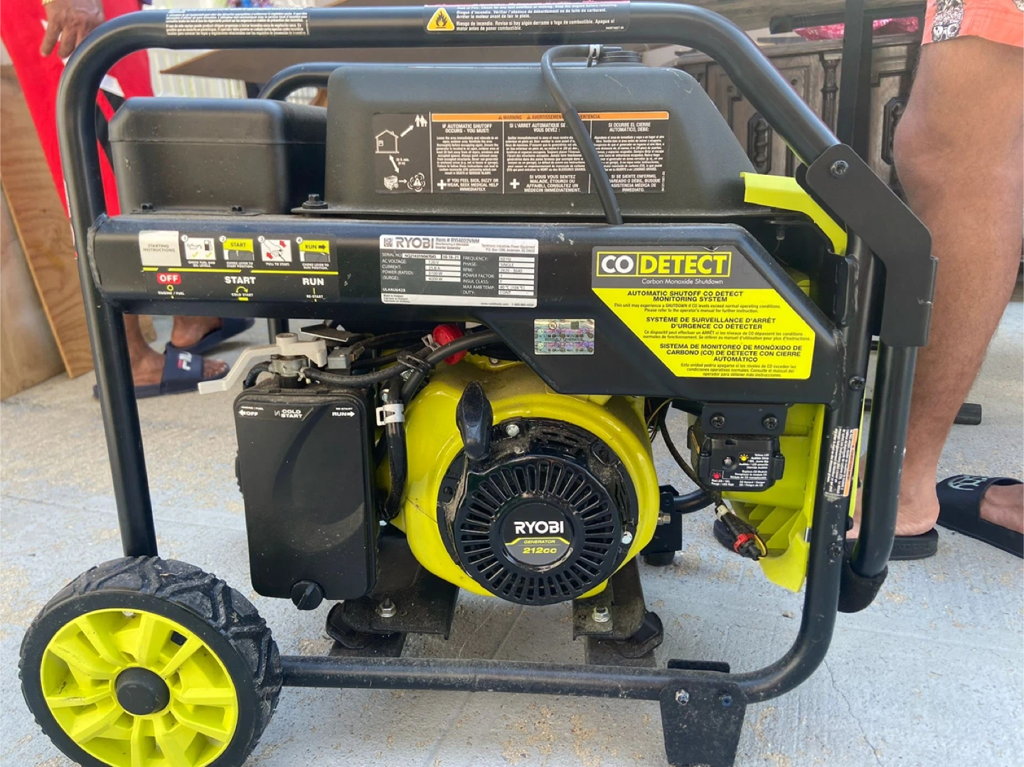 Ryobi Easy Start 3400 Running Watts Generator - photo 2