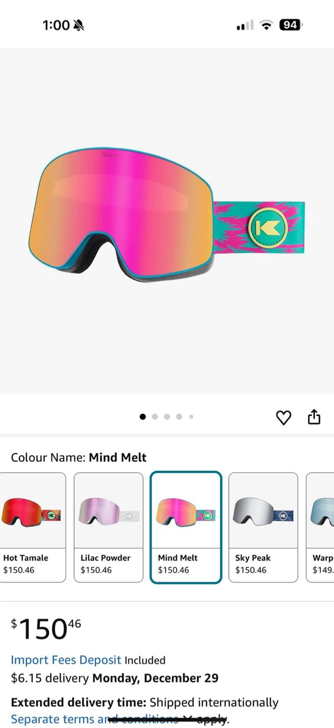 Knockaround Slingshots Mind Melt Snow Goggles - NEW - photo 5