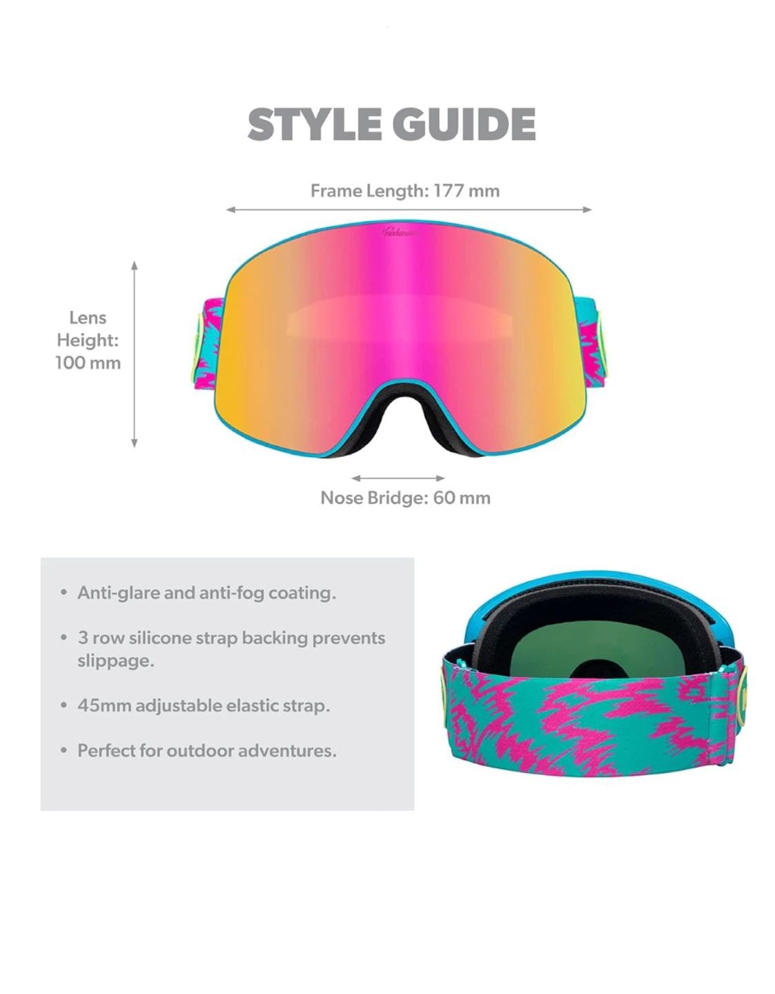 Knockaround Slingshots Mind Melt Snow Goggles - NEW