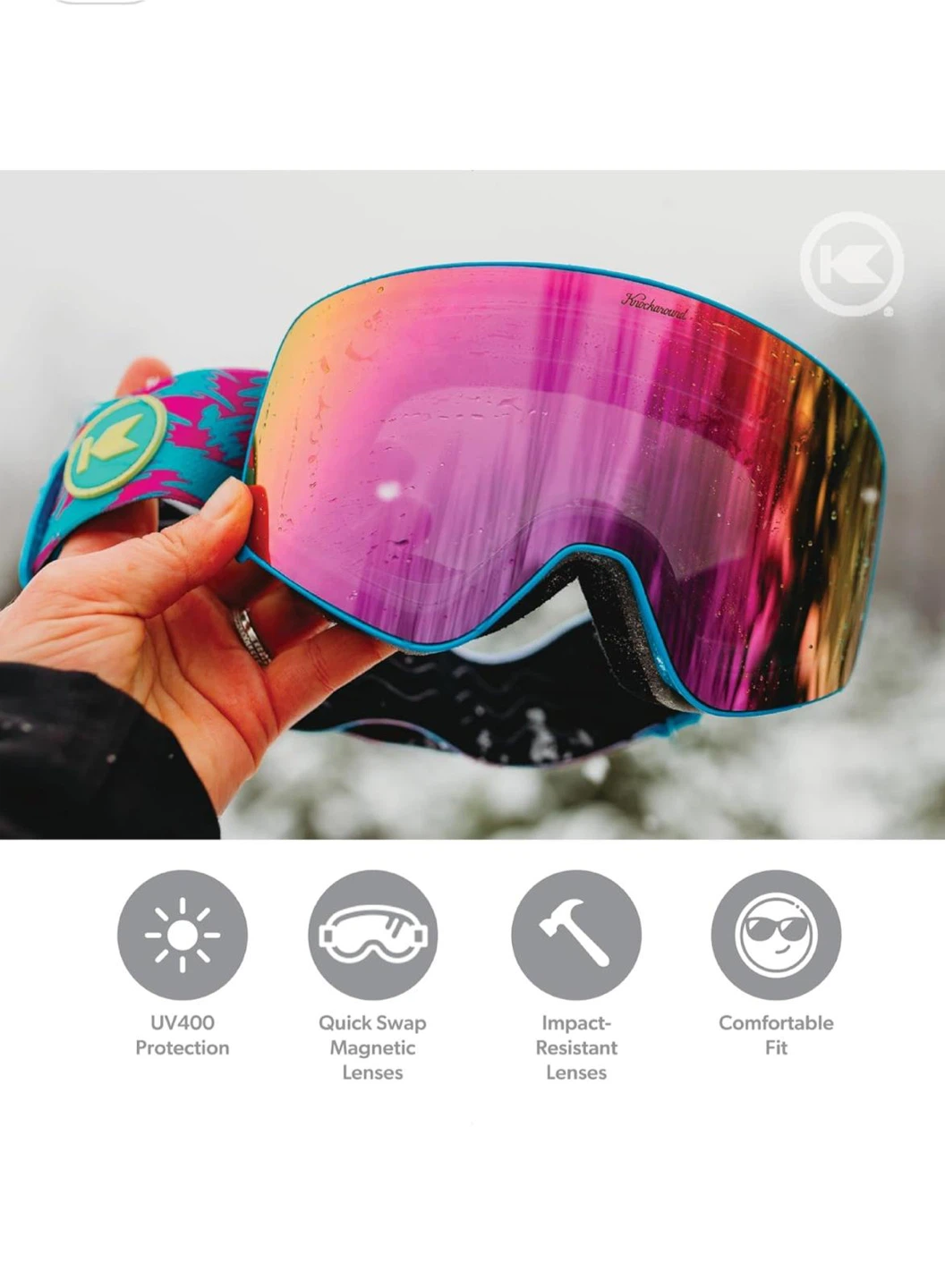 Knockaround Slingshots Mind Melt Snow Goggles - NEW - photo 2