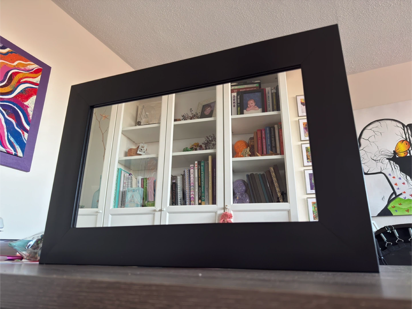 Black Framed Wall Mirror - photo 3
