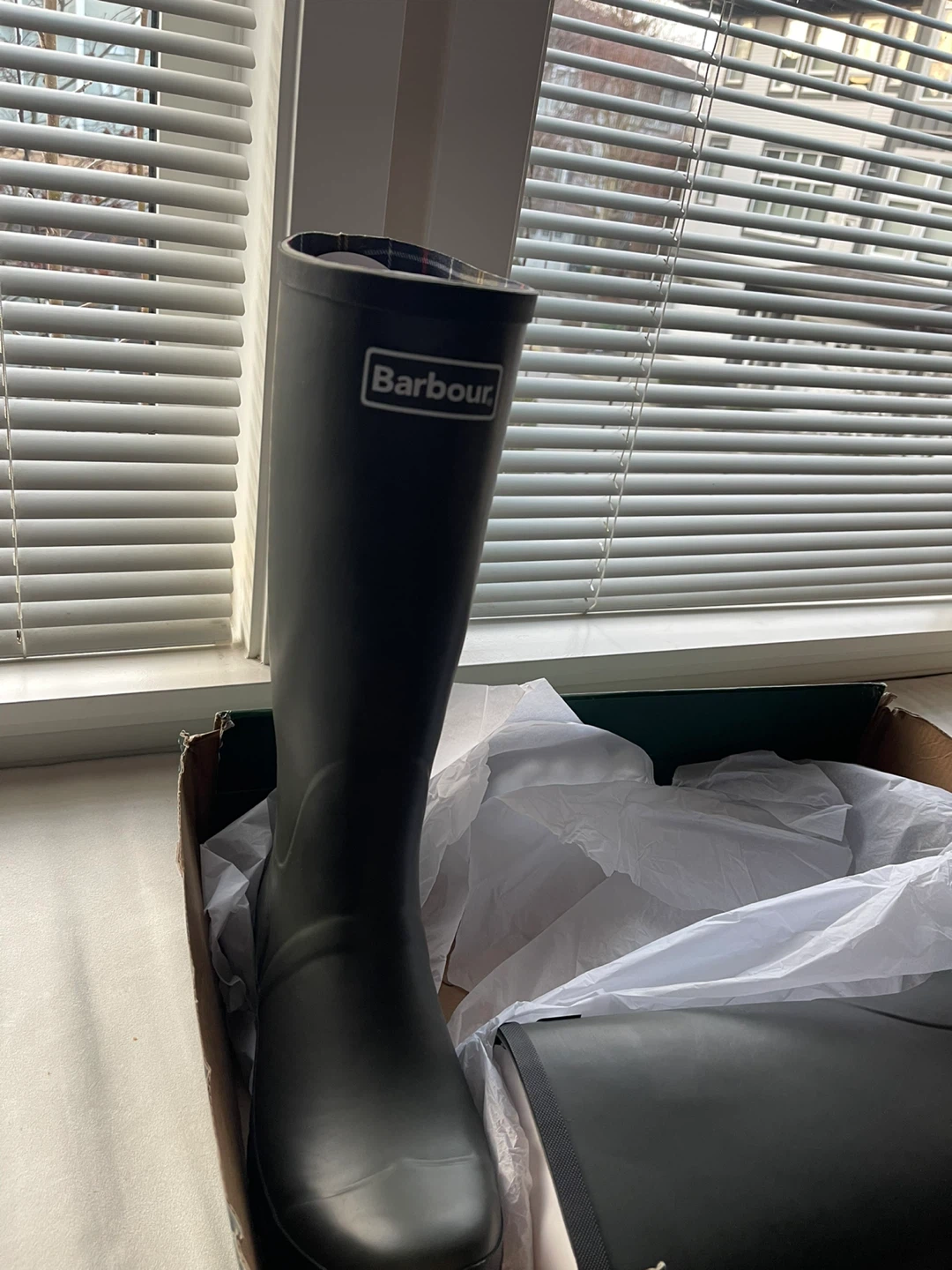 Barbour unisex Tempest Wellingtons, Size 10, Olive Green - photo 3