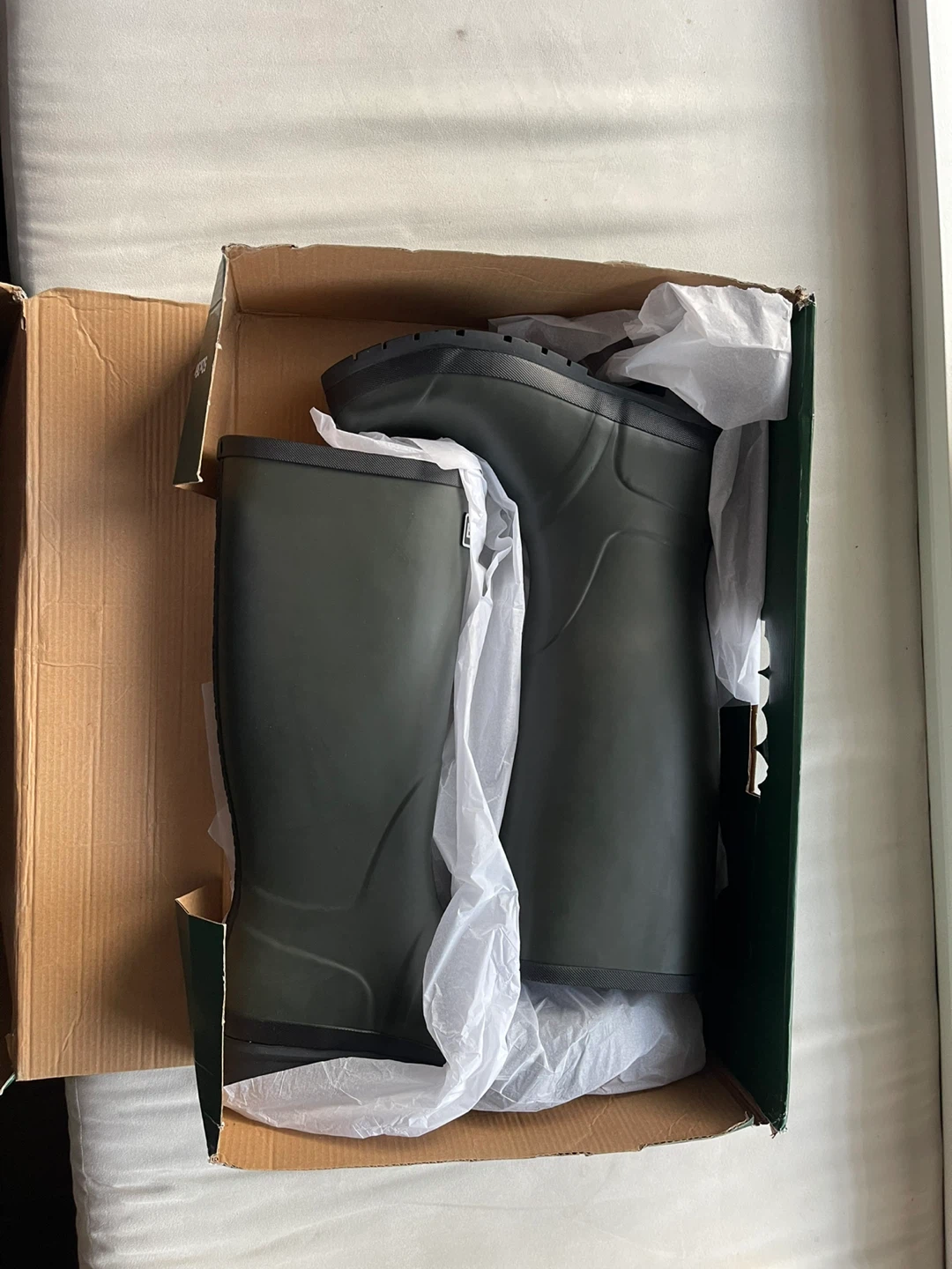 Barbour unisex Tempest Wellingtons, Size 10, Olive Green