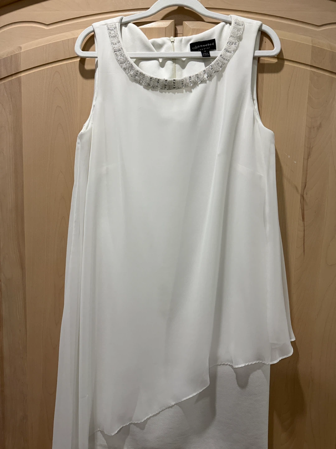 Connected Apparel White Dress - Size 6 NEW