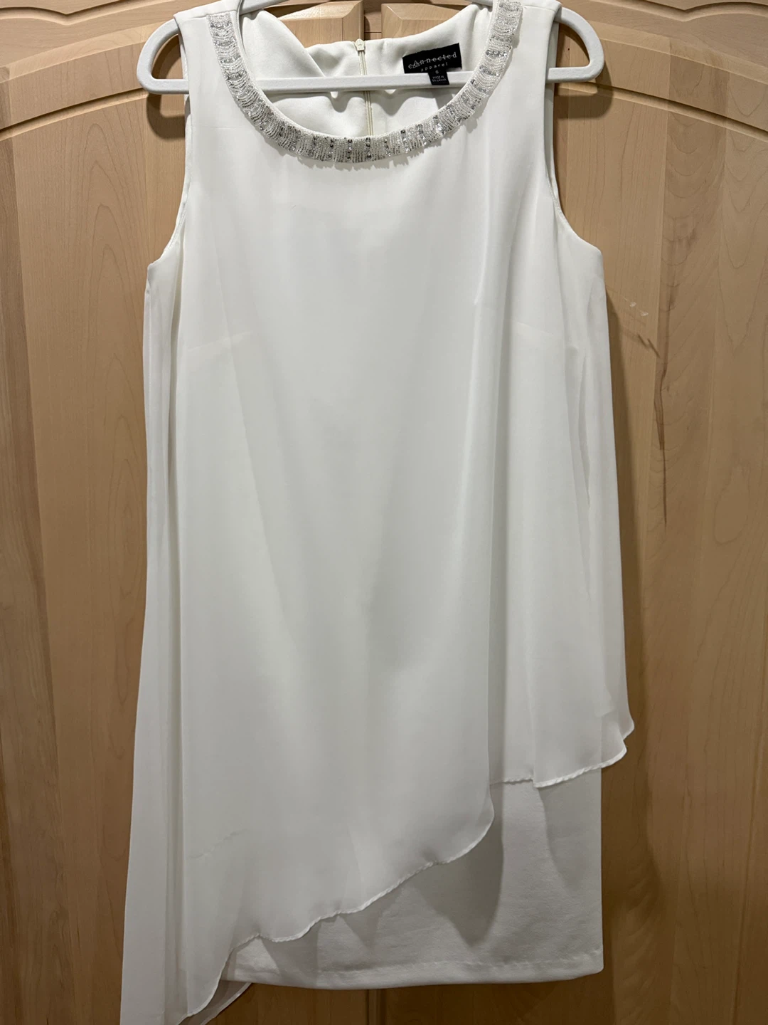 Connected Apparel White Dress - Size 6 NEW - photo 3