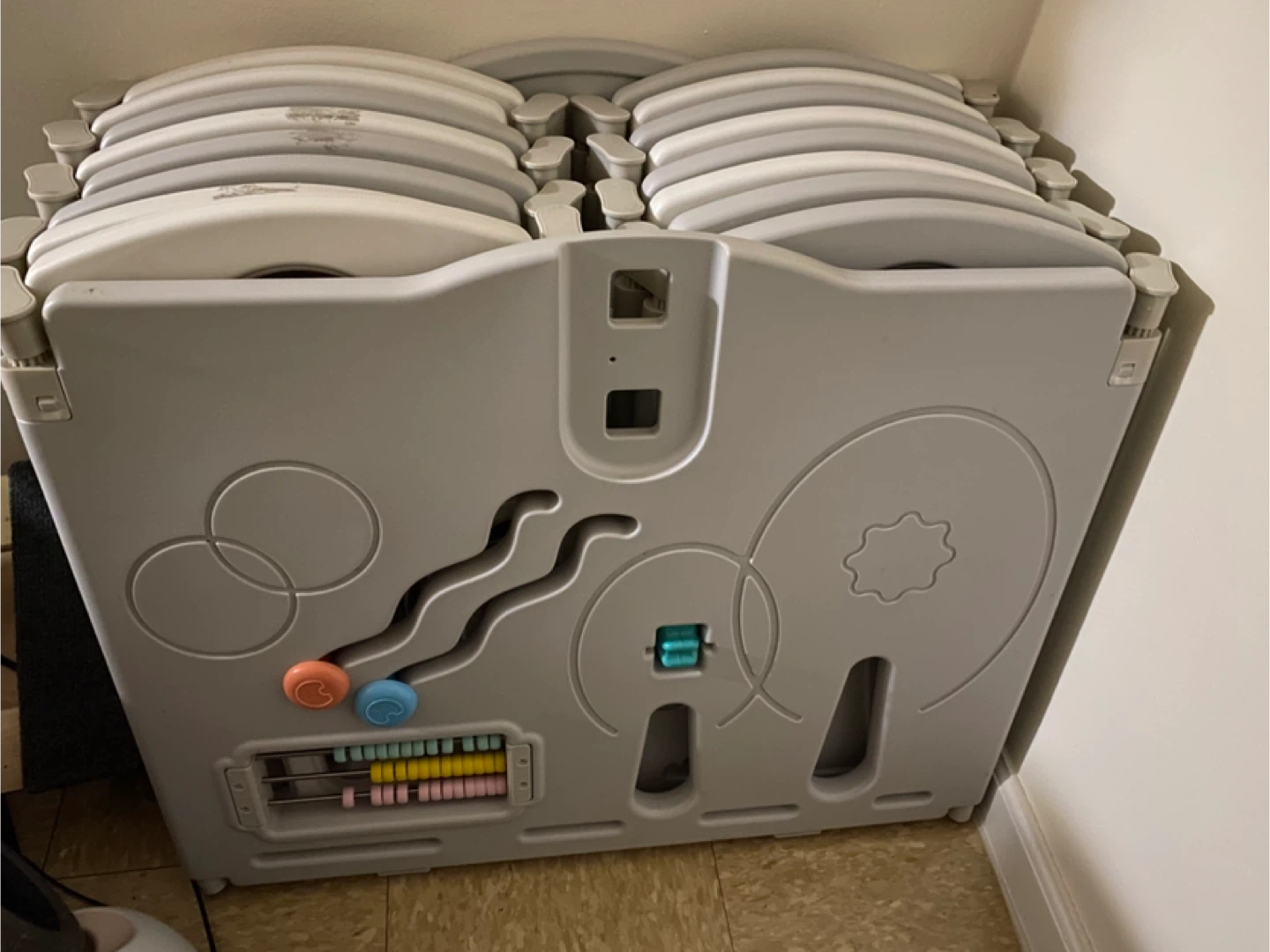 Gray Baby Playpen - 18 Panels