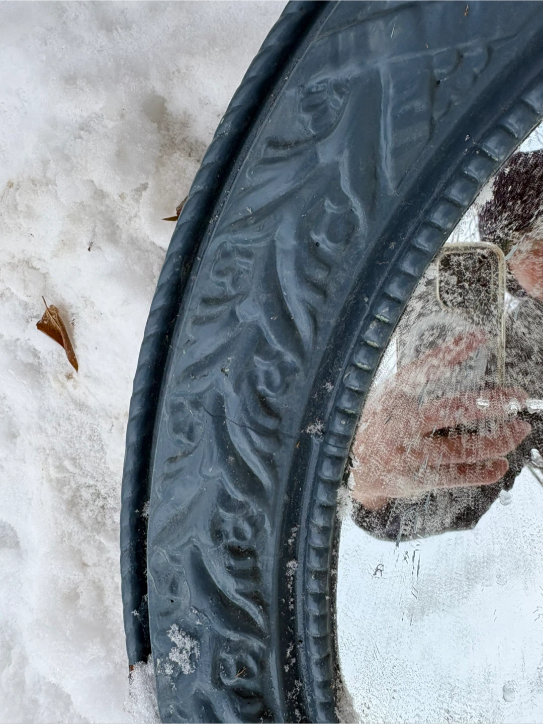 Round Blue Framed Mirror - photo 5