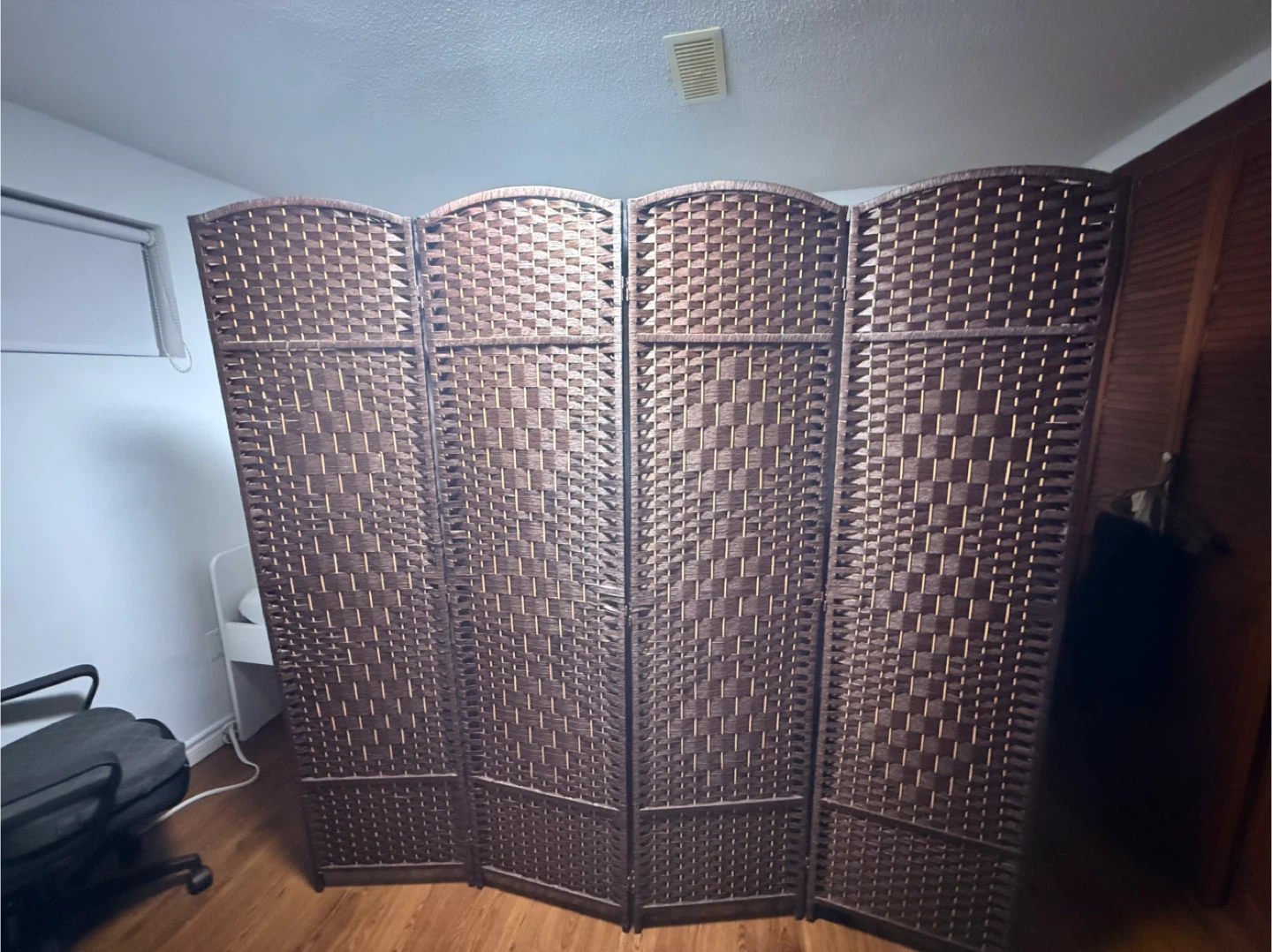 Woven Brown Room Divider-4 panels