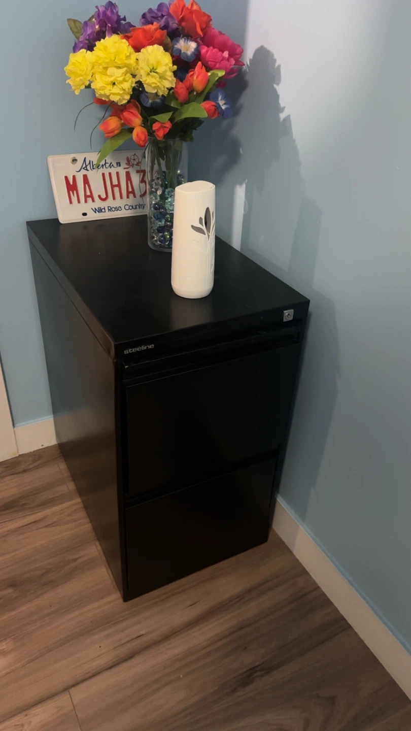 Steeline Black Filing Cabinet - photo 2
