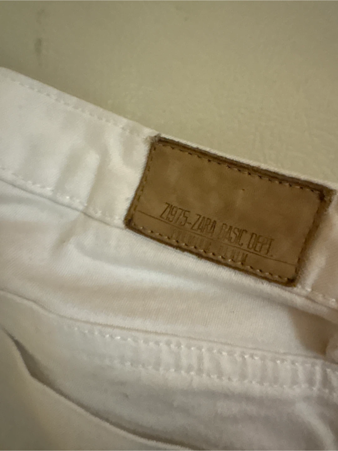 Zara Basic Dept White Moto Jeans - Size 34 - photo 4