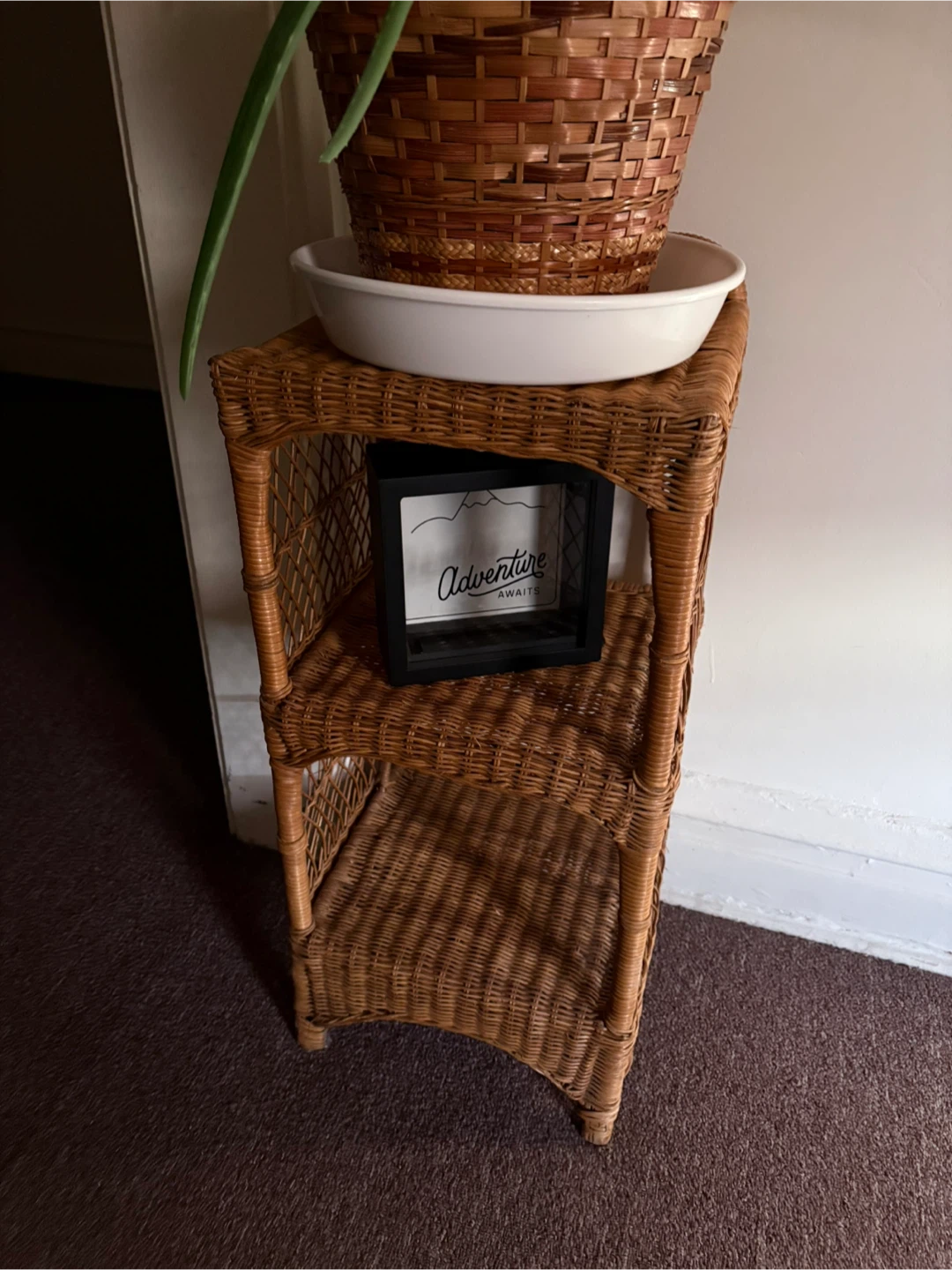 Wicker Plant Stand - Three Tier