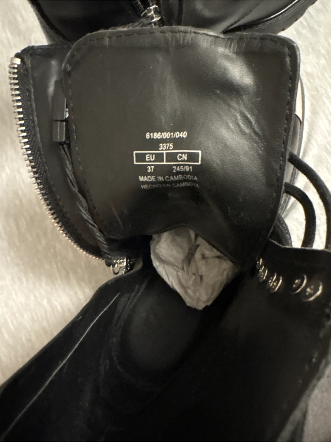 Zara Black Leather Boots Size 37(6.5) - photo 3