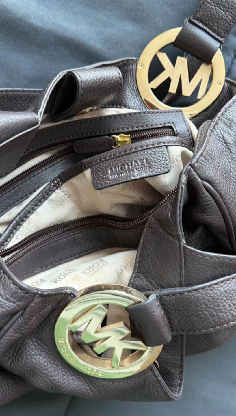 Michael Kors Brown Leather Hobo Bag🏆 - photo 3