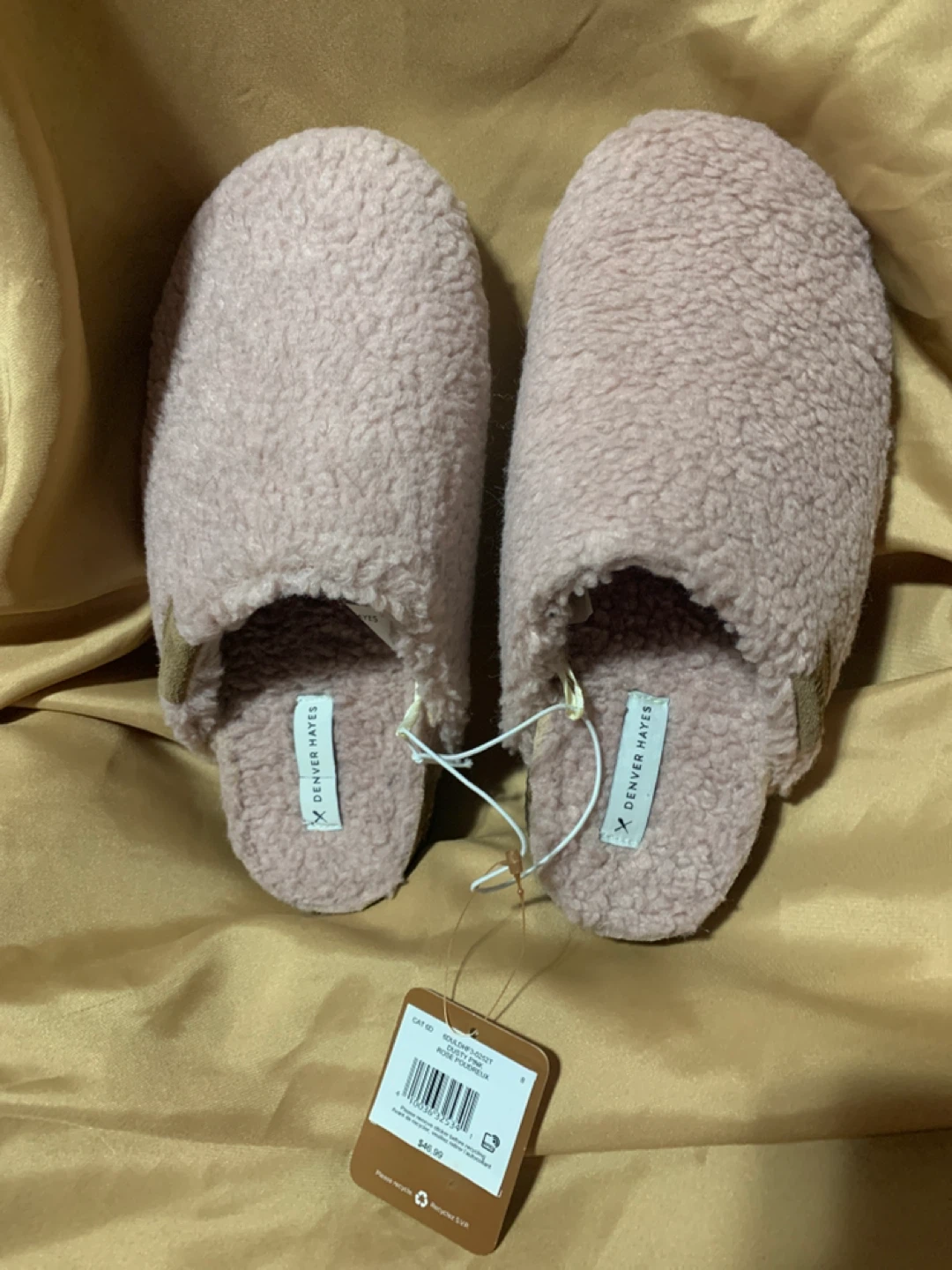 Denver Hayes Dusty Pink Slippers - Size 8