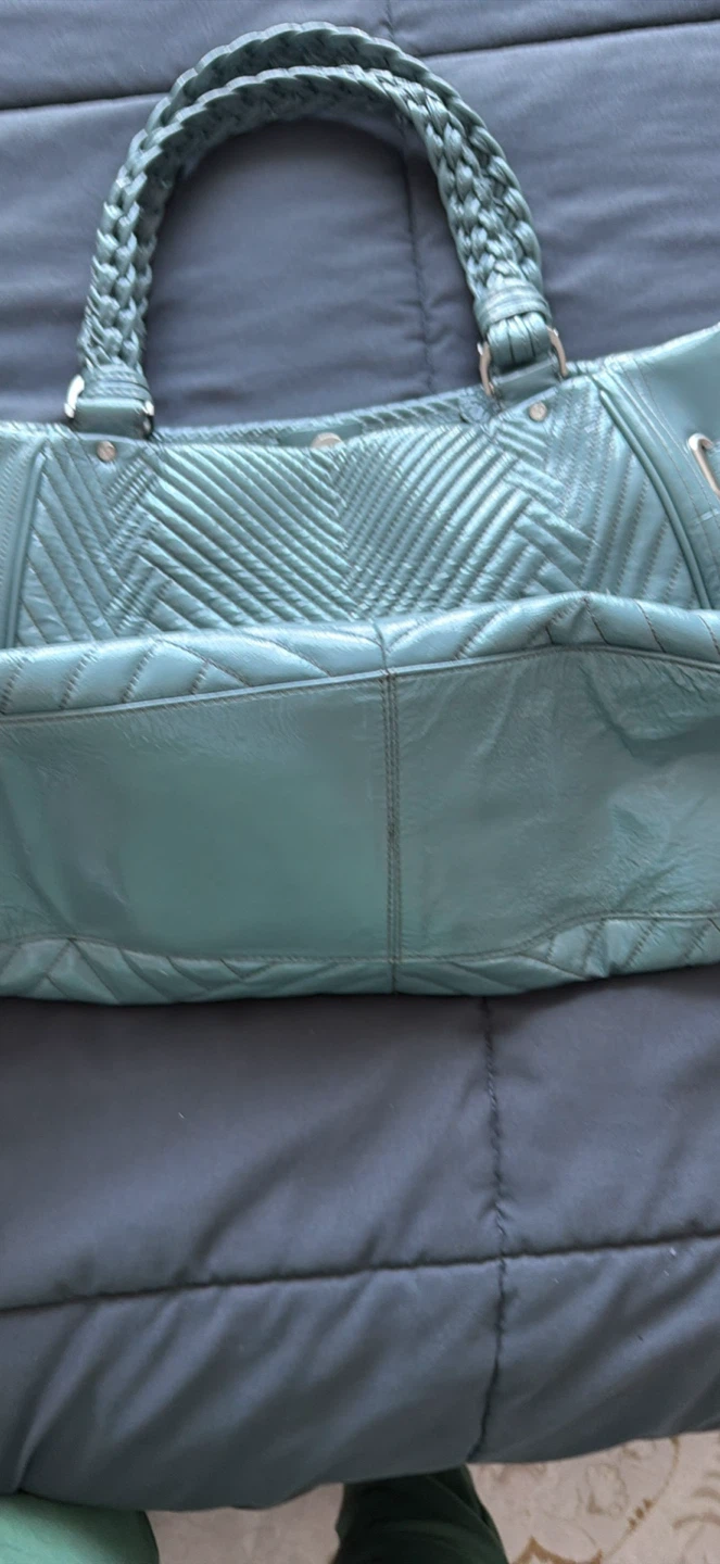 Cole Haan Teal Leather Tote Bag - photo 2
