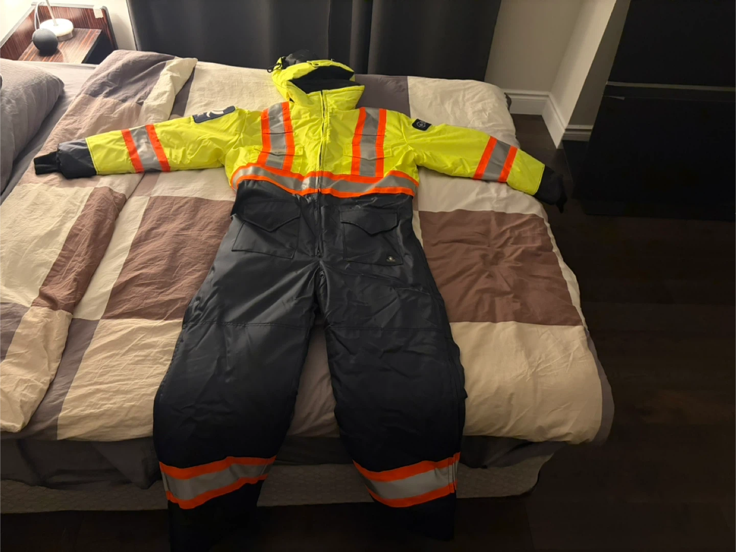 Hi-Vis Insulated Coveralls – Size Large