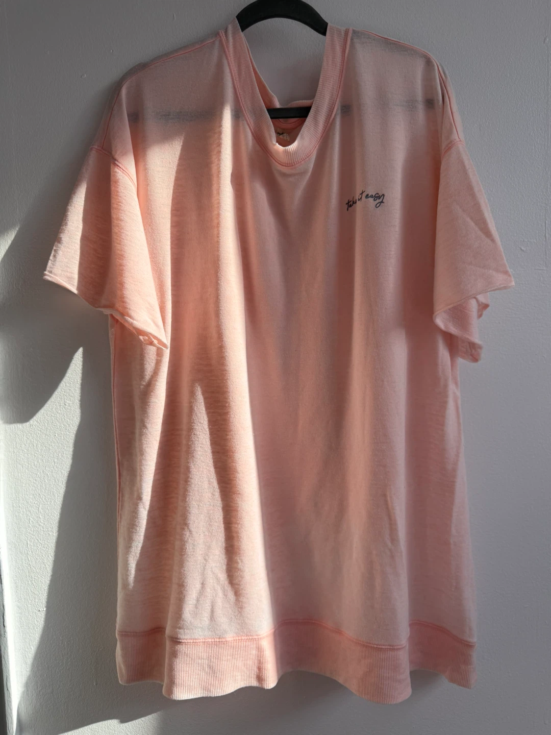 Free People 'Take It Easy' Oversized Tunic - Peach - photo 2