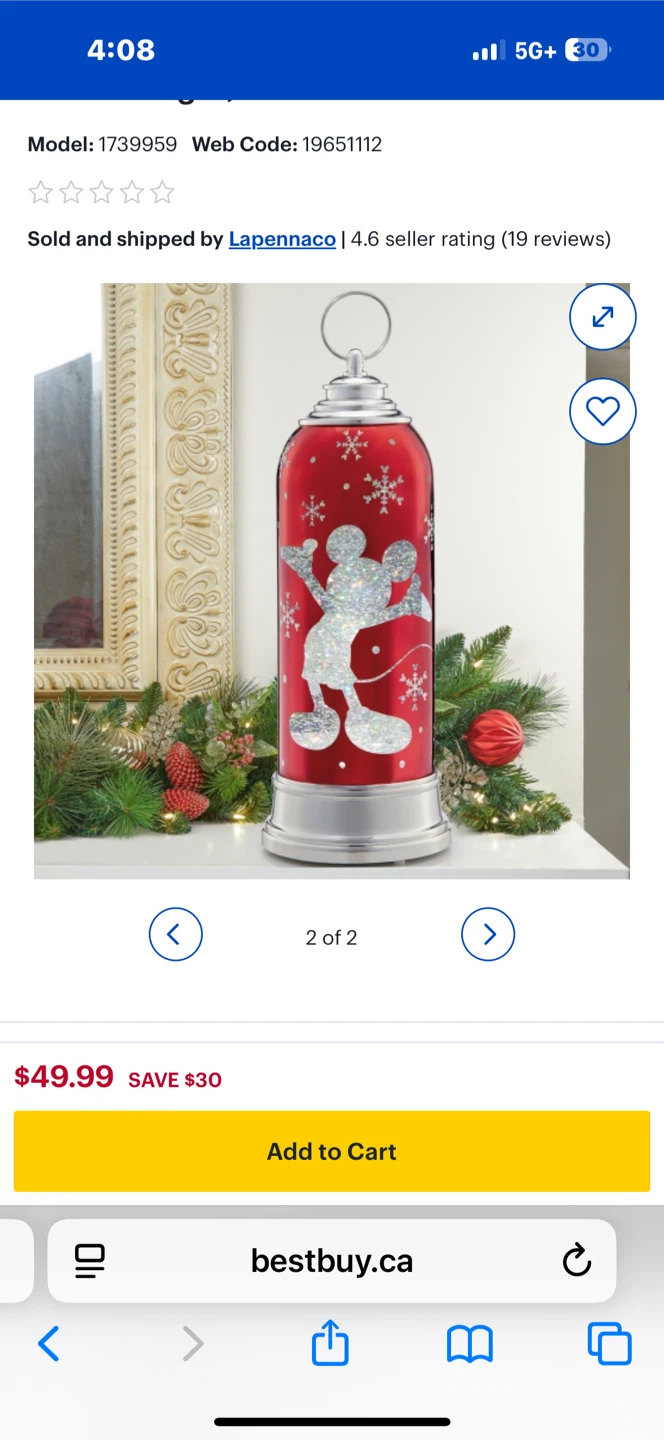 Disney Mickey Mouse Christmas Lantern 🧡