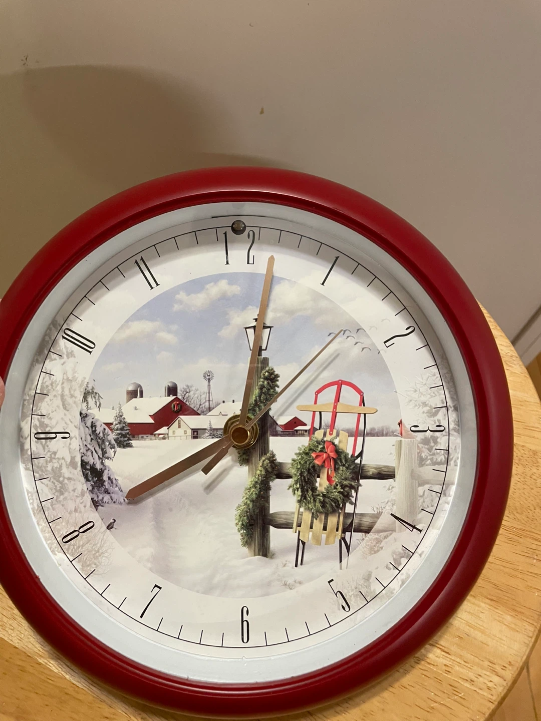 Christmas Farmhouse Wall Clock