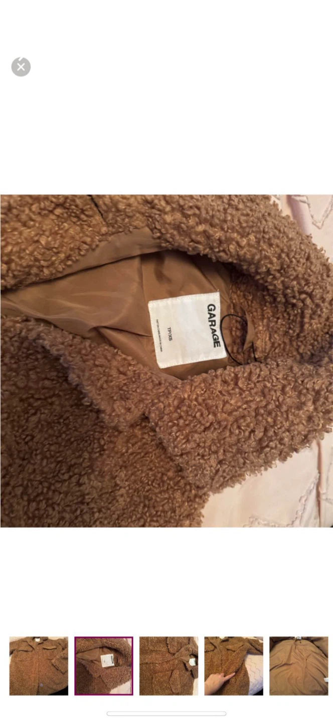 Garage Teddy Jacket Brown Size XXS - photo 3